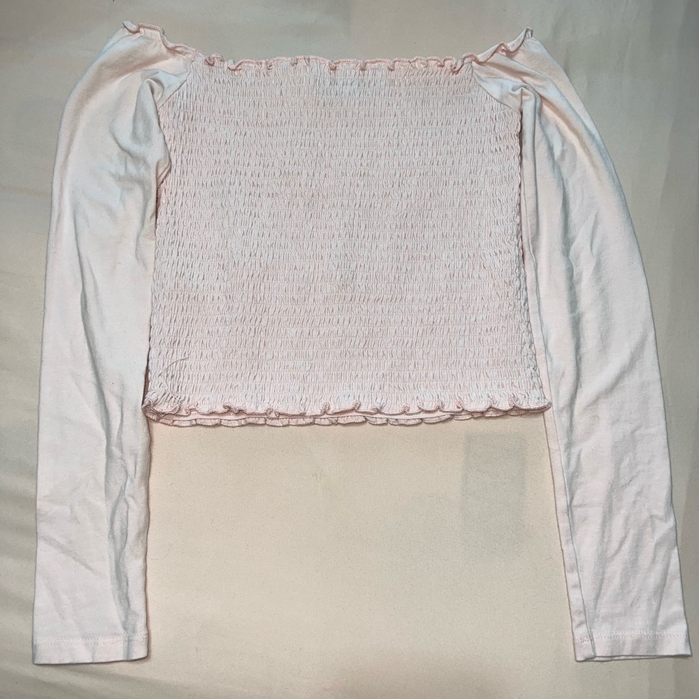 Long sleeve off shoulder cropped